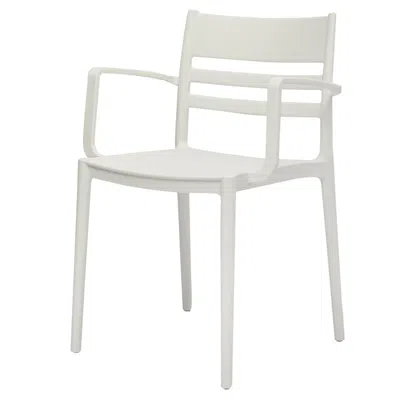 Creative Images Midcentury Polypropylene Side Chair, Set Of 4 In White