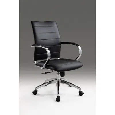 Creative Images Office Chair With Chrome Base In Black
