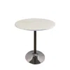 Creative Images Rd Wood Top Dining Table W/ Chrome Base