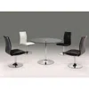 Creative Images Swivel D Chair, White Pu Chrome Base, Set Of 2