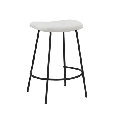 Creative Images Teddy Fabric 25.5''h Stool With Metal Leg, Set Of 2 In Blue