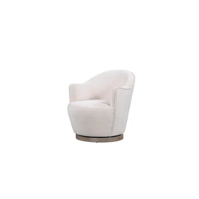 Creative Images Upholstered Fabric Club Chair With Swivel