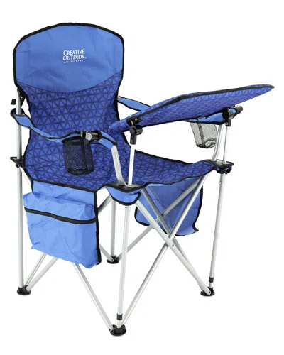 Creative Outdoor Tf Dnu S Ichair Folding Wine Chair With Adjustable Table In Blue