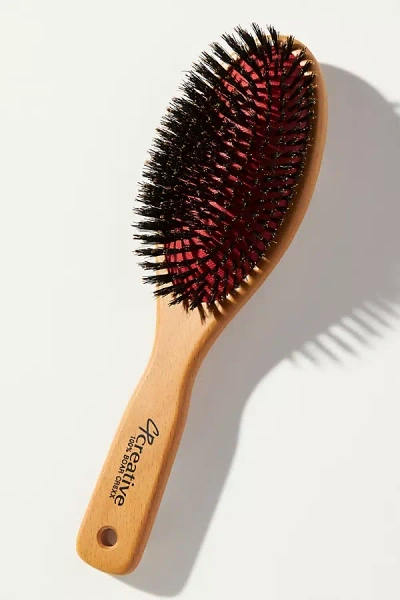 Creative Pro Hair Tools 10 Inch Boar Bristle Paddle Hair Brush In Beige
