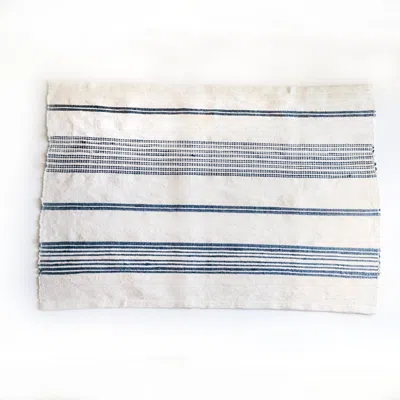 Creative Women Aden Bath Mat In Natural/navy