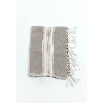 Creative Women Aden Cotton Hand Towel In Gray