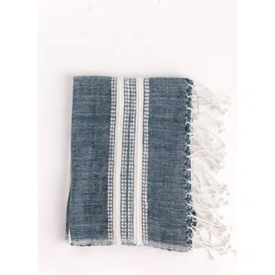 Creative Women Aden Cotton Hand Towel In Blue