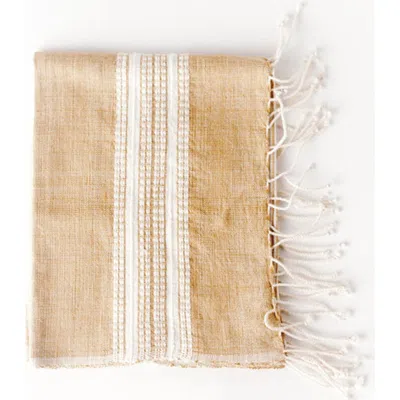 Creative Women Aden Cotton Hand Towel In Brown