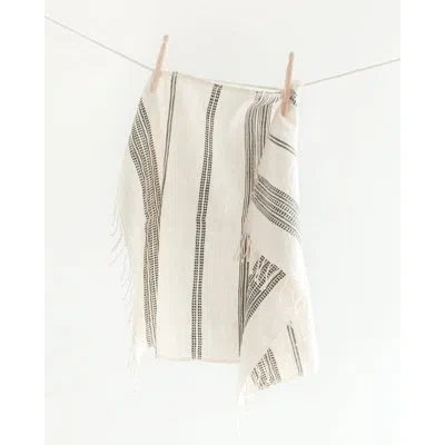 Creative Women Aden Cotton Hand Towel In Gray,white