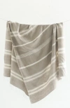 Creative Women Aden Throw In Beige White Stripe