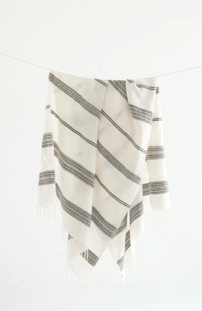 Creative Women Aden Throw In Grey Stripe