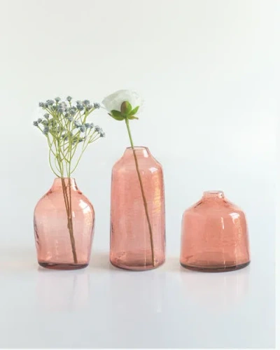 Creative Women Hammered Glass Bud Vases