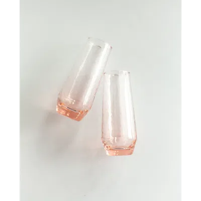 Creative Women Handblown Hammered Champagne Flutes
