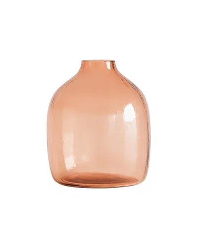 Creative Women Handblown Hammered Glass Hebron Vase In Pink