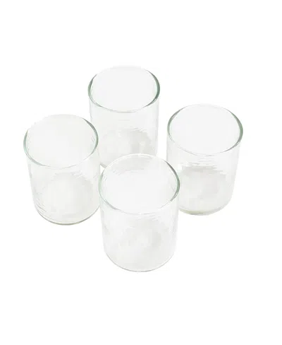 Creative Women Handblown Hammered Glasses, Set Of 4 In Transparent
