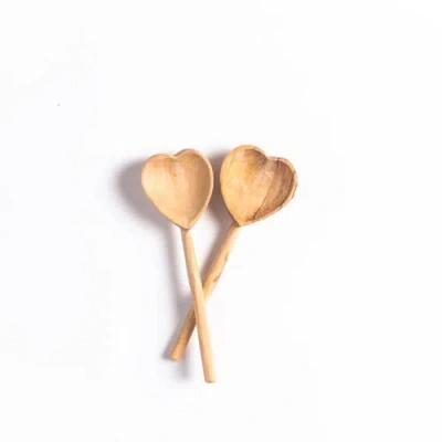 Creative Women Heart Teaspoons In Natural
