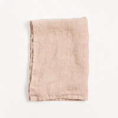 Creative Women Linen Tea Towel - Set Of 2 In Dusty Pink In Neutral