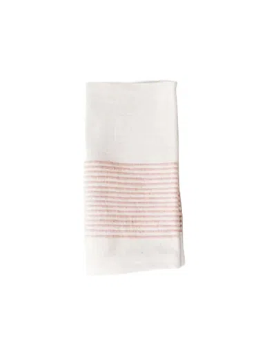 Creative Women Riviera Cotton Napkins, Set Of 4 In White