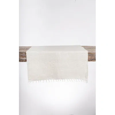 Creative Women Riviera Cotton Table Runner In Beige