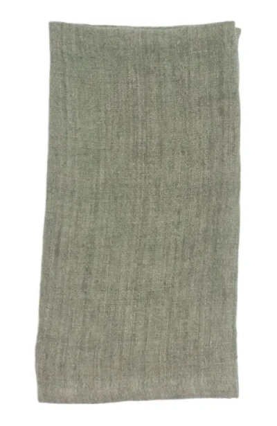 Creative Women Stone Washed Linen Dinner Napkins In Gray