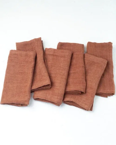 Creative Women Stone Washed Linen Hemmed Dinner Napkins