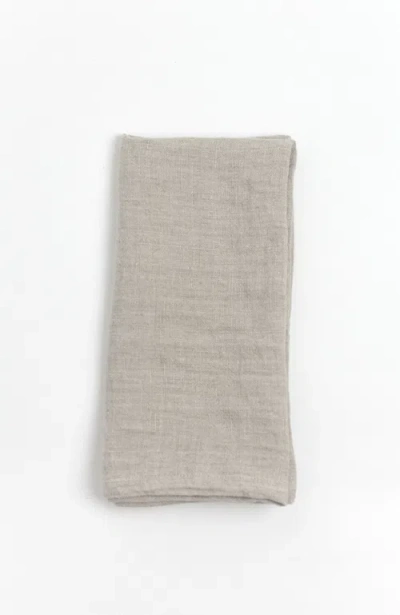 Creative Women Stone Washed Linen Napkins In Beige