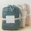 Creative Women Stone Washed Linen Quilted Playmat In Denim Blue