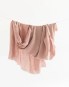Creative Women Stone Washed Linen Tablecloth In Pink