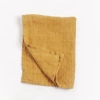 Creative Women Stone Washed Linen Tea Towel In Gold