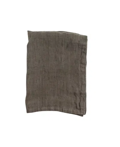 Creative Women Stone Washed Linen Tea Towel In Gray