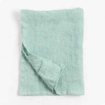 Creative Women Stone Washed Linen Tea Towel In Ocean Spray
