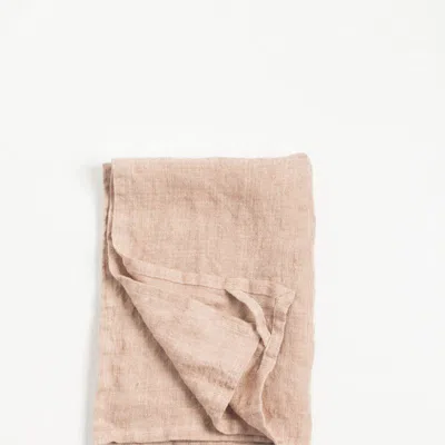 Creative Women Stone Washed Linen Tea Towel In Pink