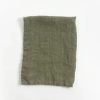 Creative Women Stone Washed Linen Tea Towel In Sage