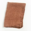 Creative Women Stone Washed Linen Tea Towel In Terracotta