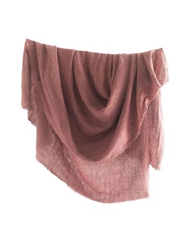 Creative Women Stone Washed Linen Throw In Pink