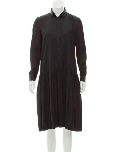 Pre-owned Creatures Of Comfort Coated Midi Dress In Black