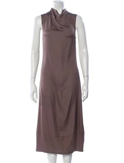 Pre-owned Creatures Of Comfort Cowl Neck Midi Length Dress In Purple