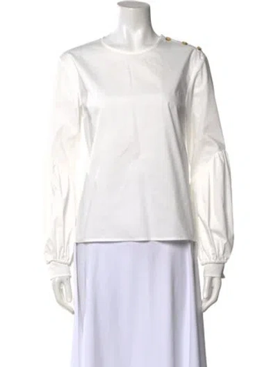 Pre-owned Creatures Of Comfort Crew Neck Long Sleeve Sweatshirt In White