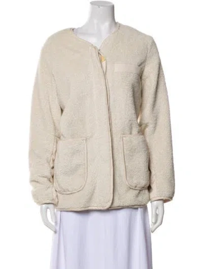 Pre-owned Creatures Of Comfort Faux Fur Jacket In Neutral
