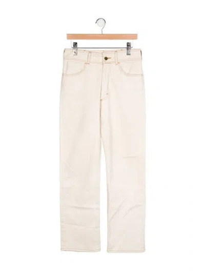 Pre-owned Creatures Of Comfort High-rise Straight Leg Jeans In Neutral