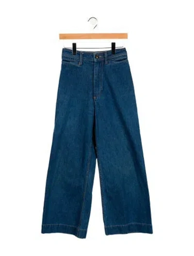 Pre-owned Creatures Of Comfort High-rise Wide Leg Jeans In Blue