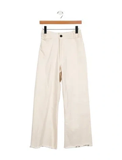 Pre-owned Creatures Of Comfort High-rise Wide Leg Jeans In Neutral