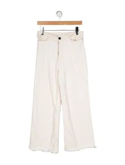 Pre-owned Creatures Of Comfort High-rise Wide Leg Jeans In Neutral