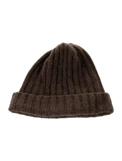 Pre-owned Creatures Of Comfort Knitted Cashmere Beanie In Brown