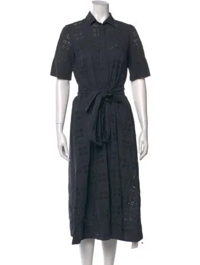 Pre-owned Creatures Of Comfort Lace Pattern Midi Length Dress In Gray