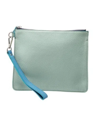 Pre-owned Creatures Of Comfort Leather Portfolio In Green