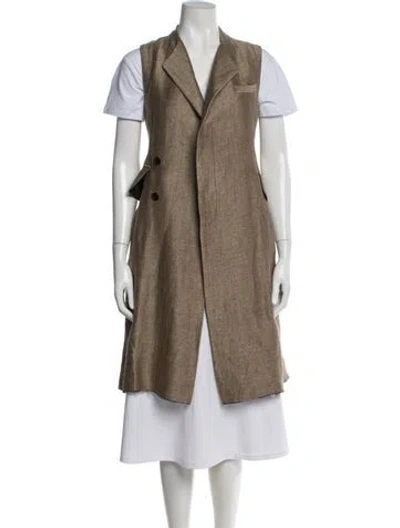 Pre-owned Creatures Of Comfort Linen Coat In Neutral
