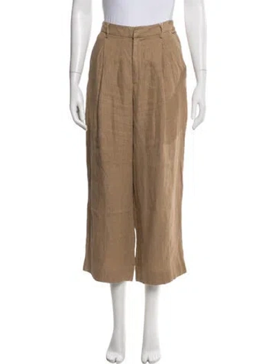 Pre-owned Creatures Of Comfort Linen Wide Leg Pants In Neutral