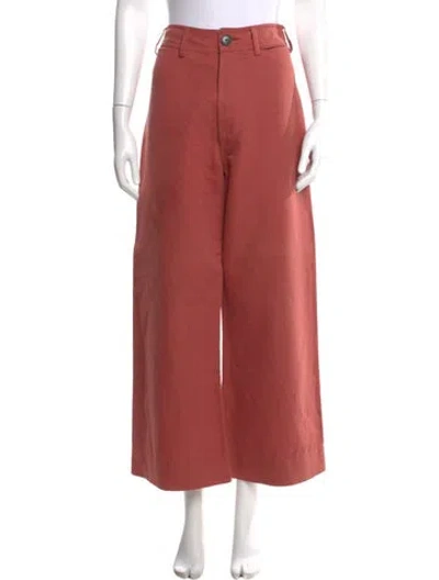 Pre-owned Creatures Of Comfort Linen Wide Leg Pants In Orange