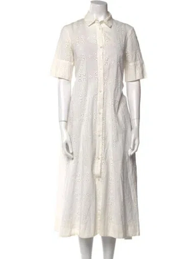 Pre-owned Creatures Of Comfort Midi Length Dress In White